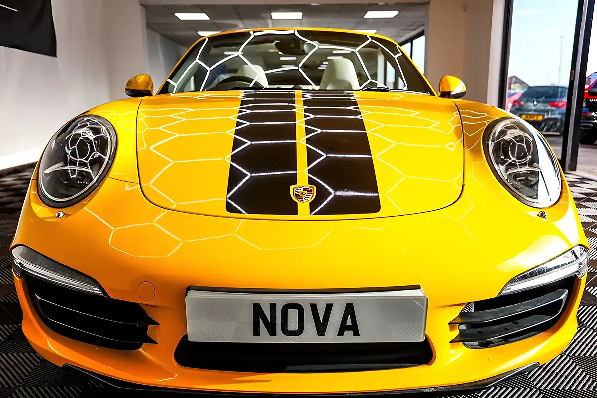 Used 2014 Porsche 911 Carrera 4S Convertible Yellow - Interior and Exterior details 8
