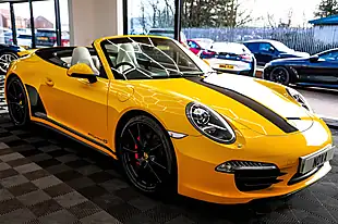 Used 2014 Porsche 911 Carrera 4S Convertible Yellow - Interior and Exterior details 9