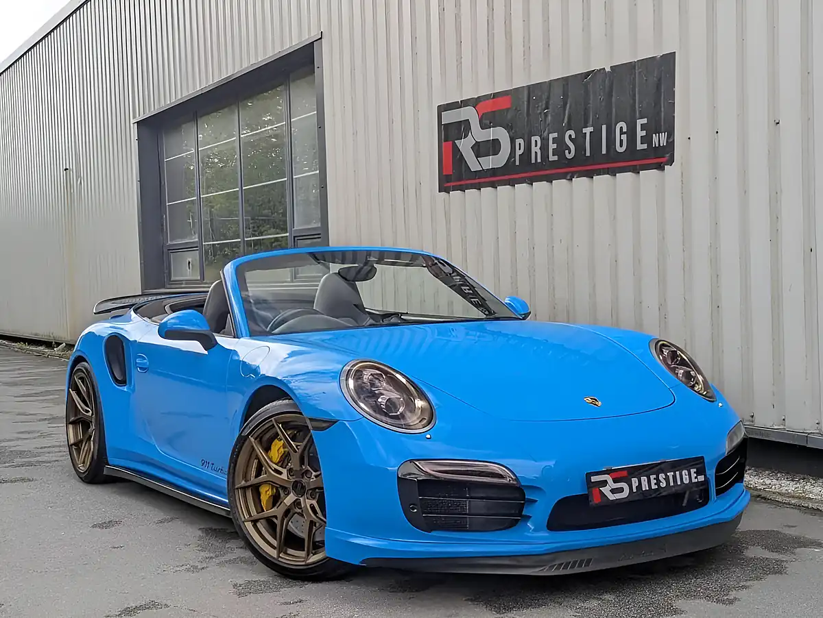 Used 2014 Porsche 911 Turbo S Blue - Front View