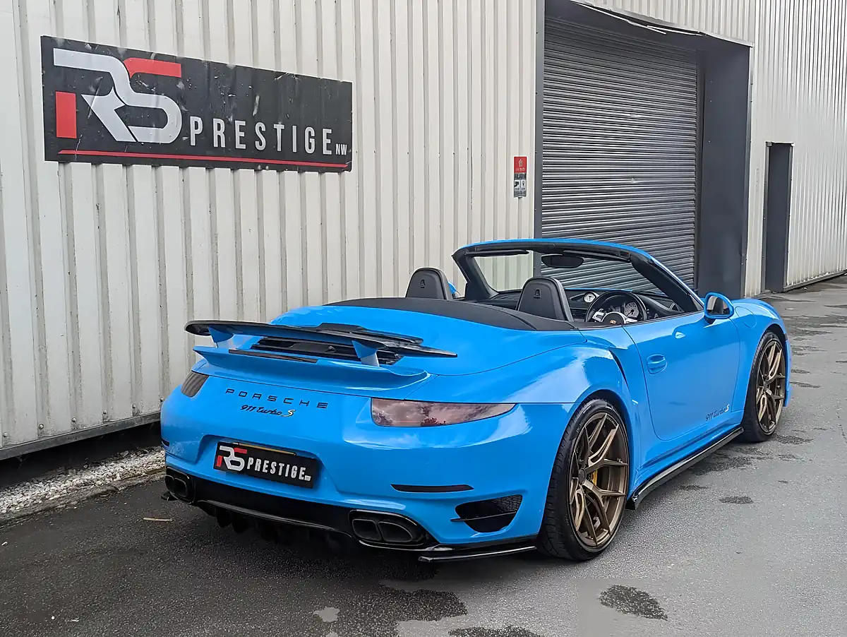Used 2014 Porsche 911 Turbo S Blue - Interior and Exterior details 12