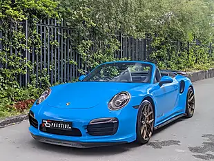 Used 2014 Porsche 911 Turbo S Blue - Interior and Exterior details 16