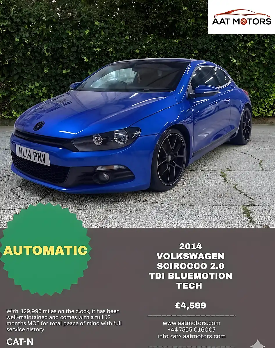 Used 2014 Volkswagen Scirocco Bluemotion Tech Blue - Front View