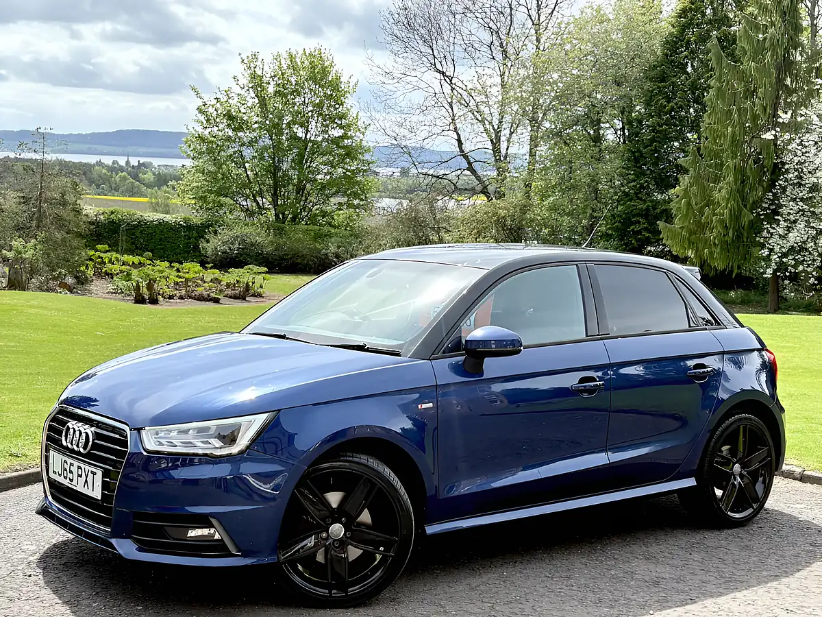 Used 2015 Audi A1 S-Line Sportback Metallic Navy Blue - Front View