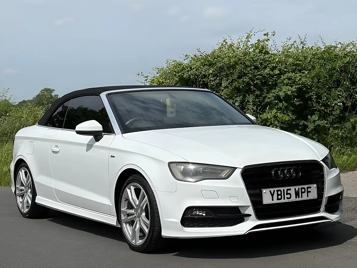 Used 2015 Audi A3 Cabriolet S Line White - Front View