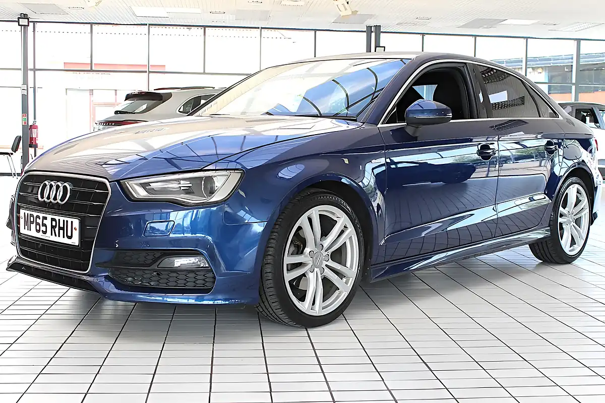 Used 2015 Audi A3 S Line Scuba Blue - Front View