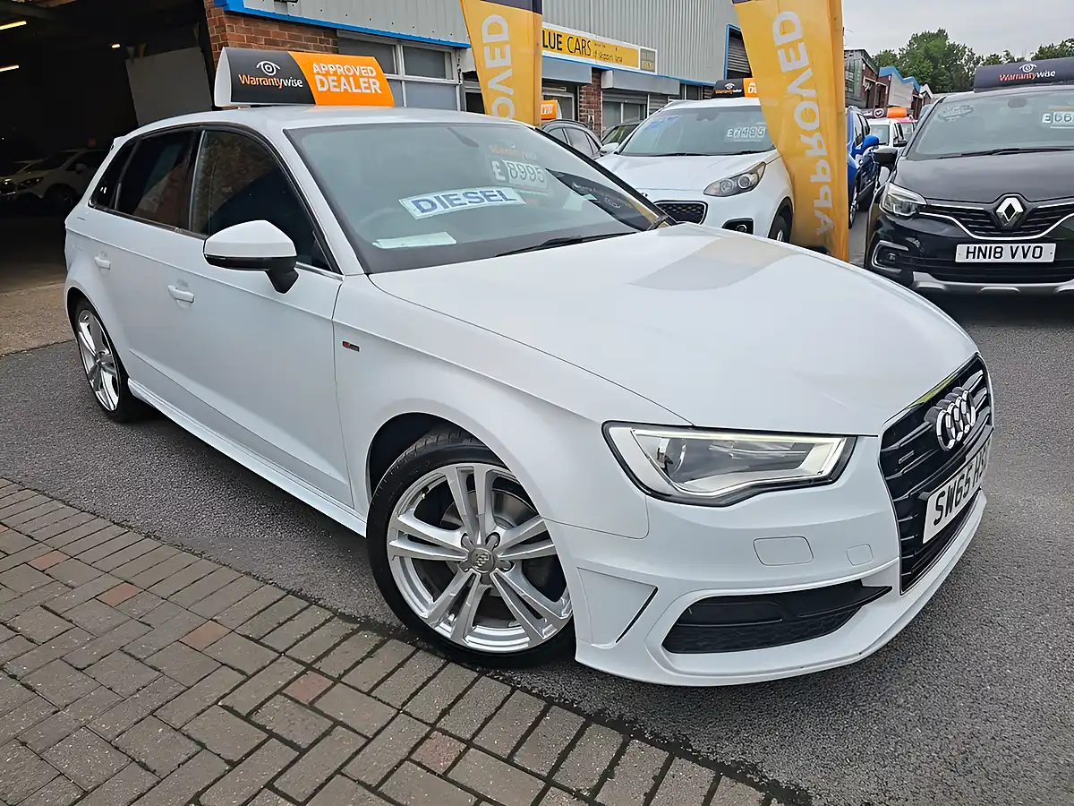 Used 2015 Audi A3 S Line Sportback White - Front View