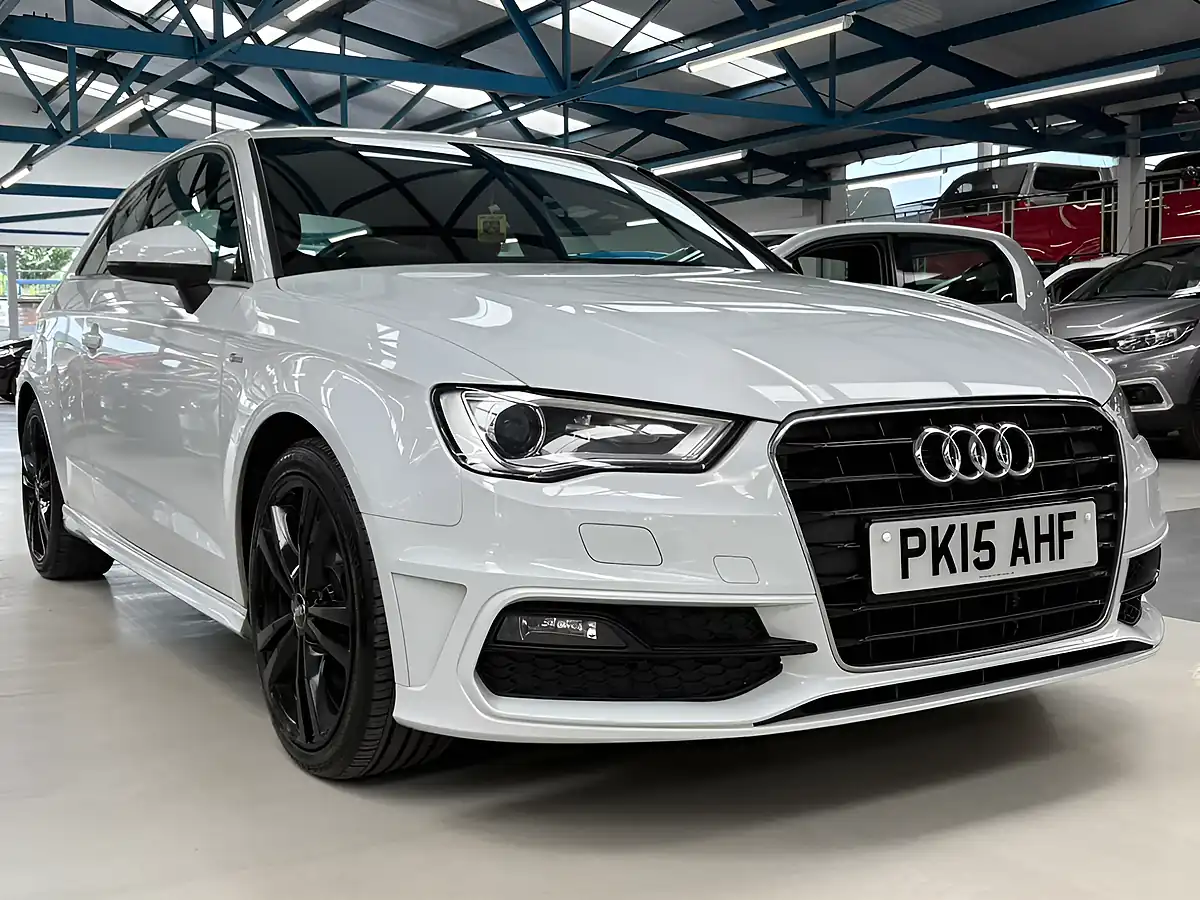 Used 2015 Audi A3 S Line White - Front View