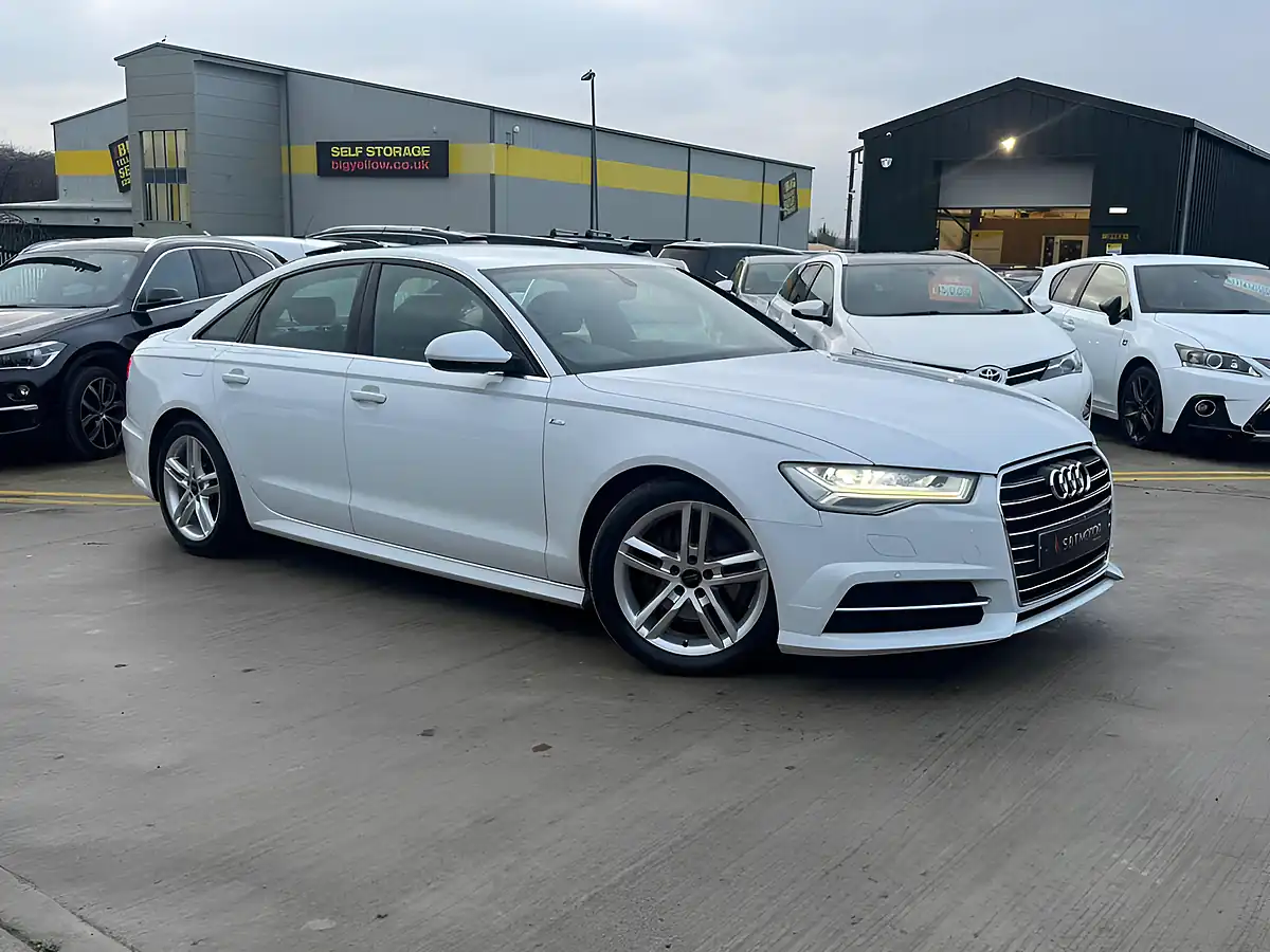 Used 2015 Audi A6 S Line White - Front View