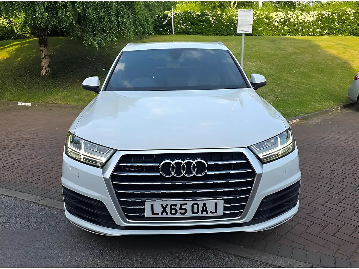 Used 2015 Audi Q7 S Line White - Front View