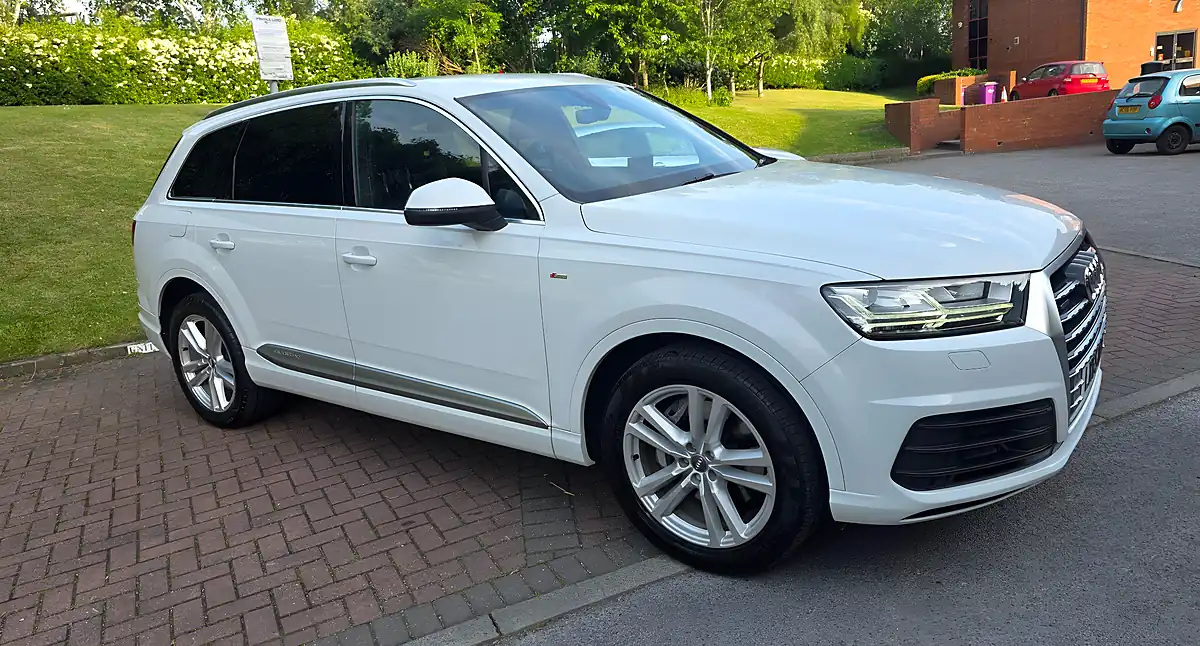 Used 2015 Audi Q7 S Line White - Front View