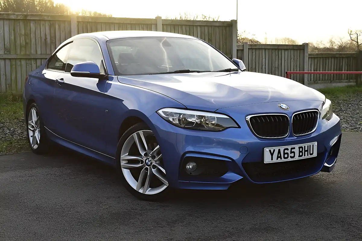 Used 2015 BMW 2 Series M Sport Estoril Blue - Front View