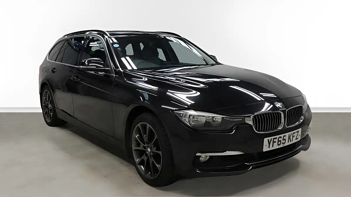 Used 2015 BMW 3 Series Luxury Touring Black - Front View