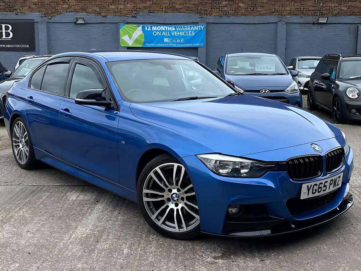 Used 2015 BMW 3 Series M Sport Blue - Front View
