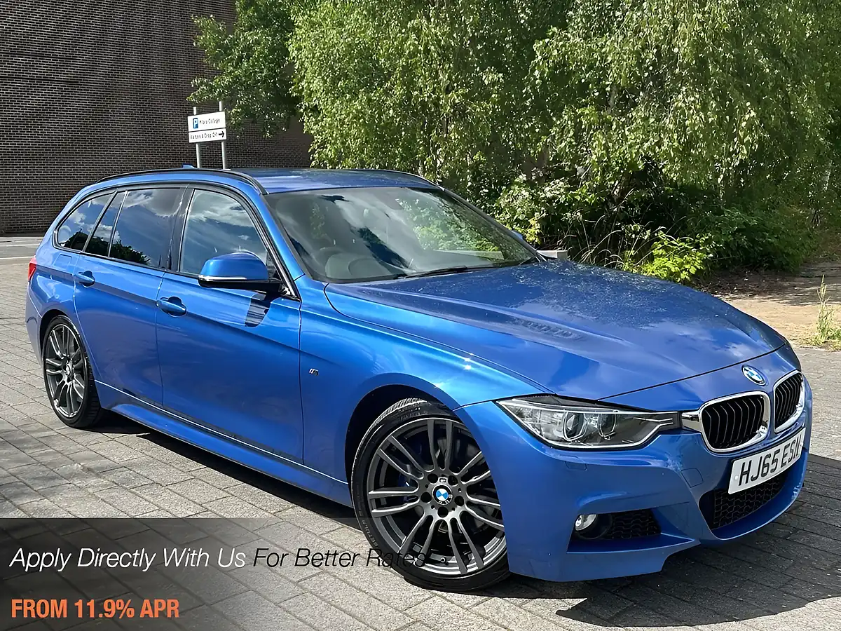 Used 2015 BMW 3 Series M Sport Blue - Front View