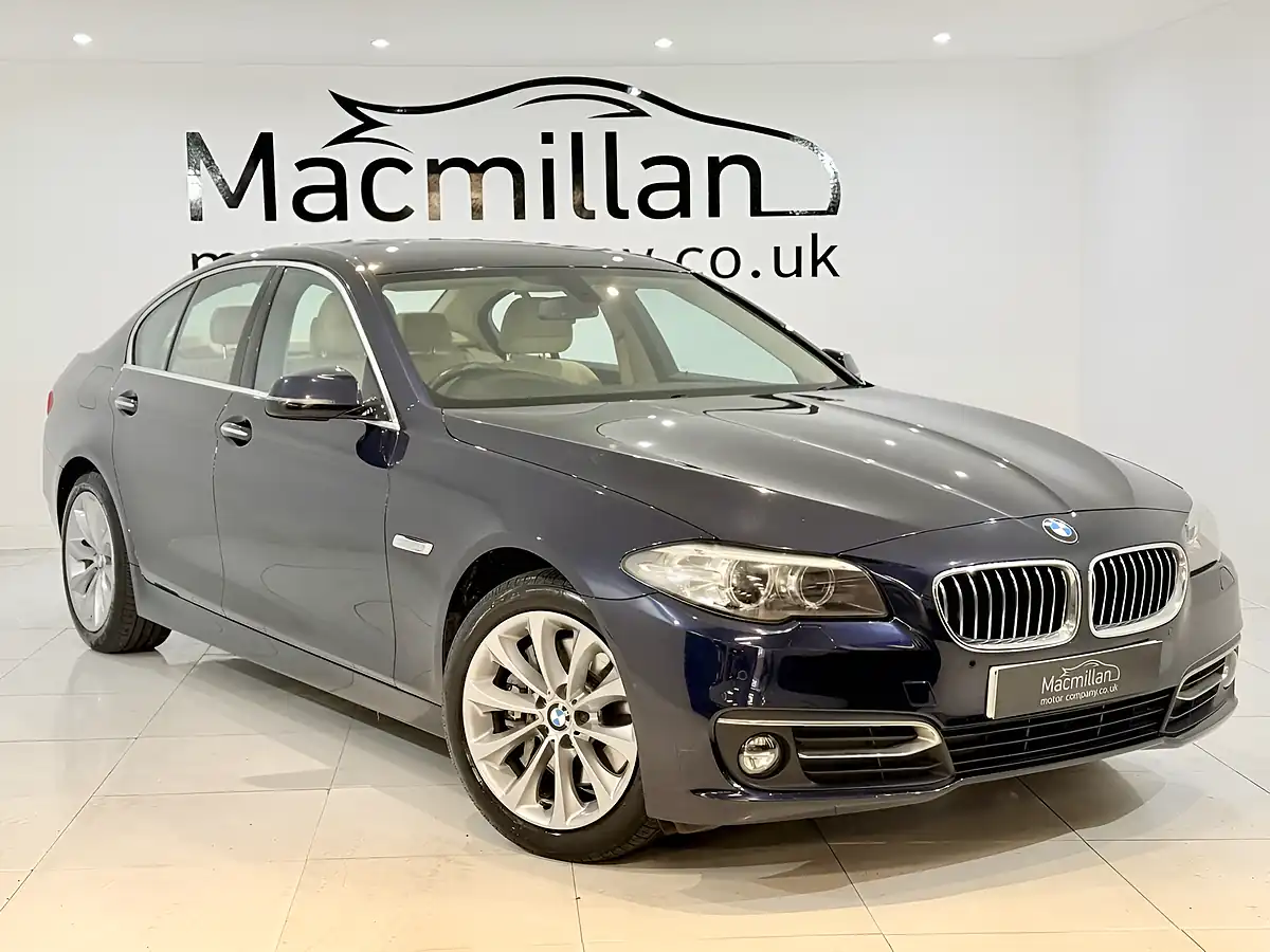 Used 2015 BMW 5 Series Luxury Blue - Front View