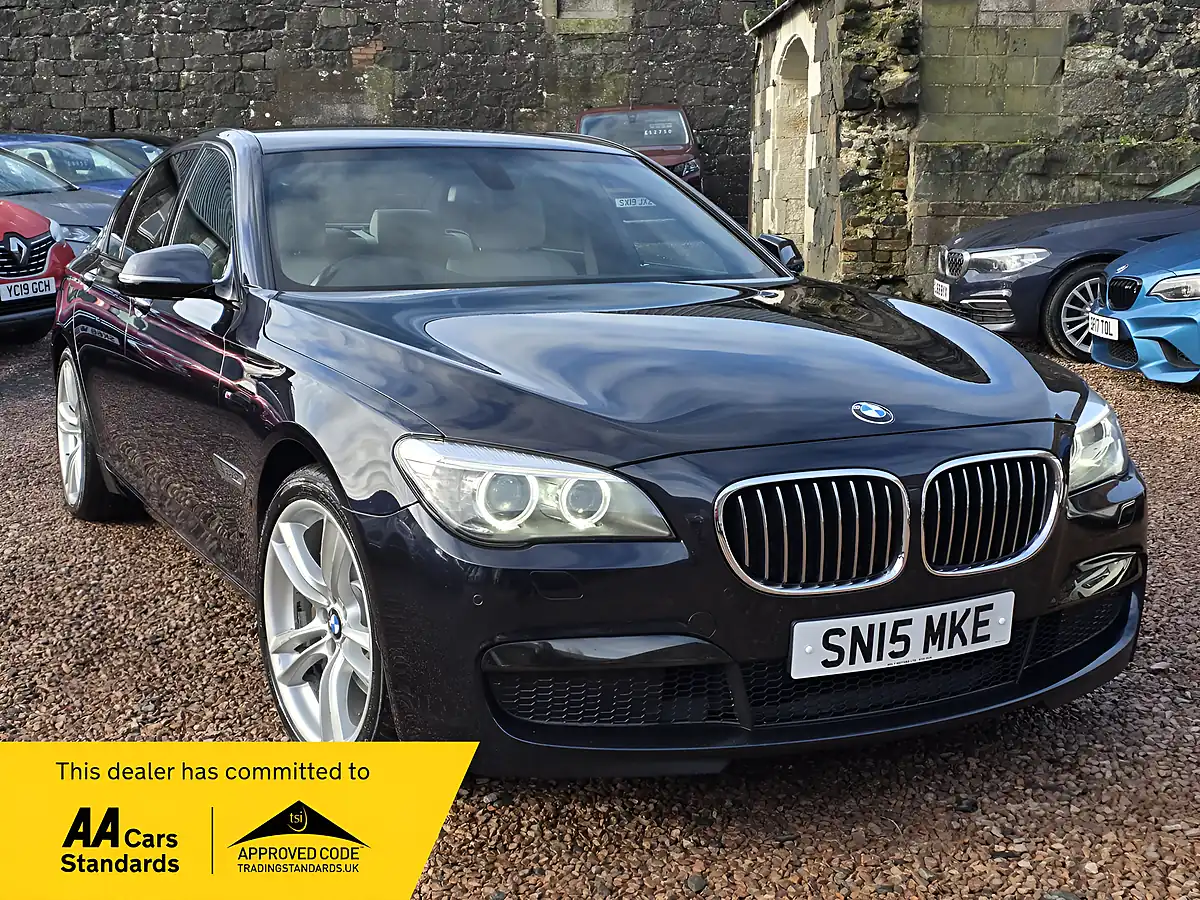 Used 2015 BMW 7 Series M Sport Carbon Black Metallic - Front View