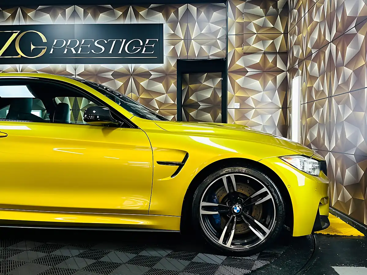 Used 2015 BMW M4 Yellow - Interior and Exterior details 12