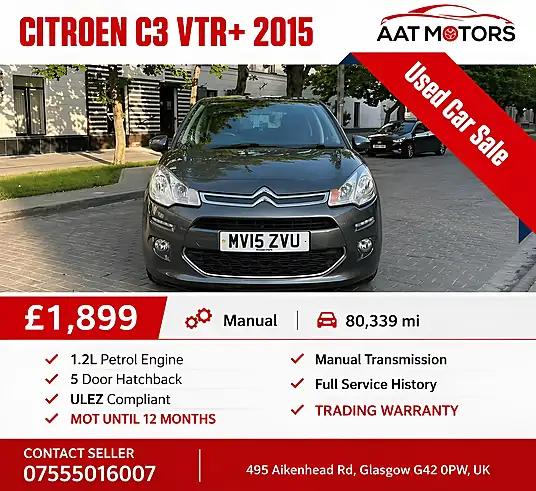 2015 Citroen C3 VTR+ 1.2 PureTech