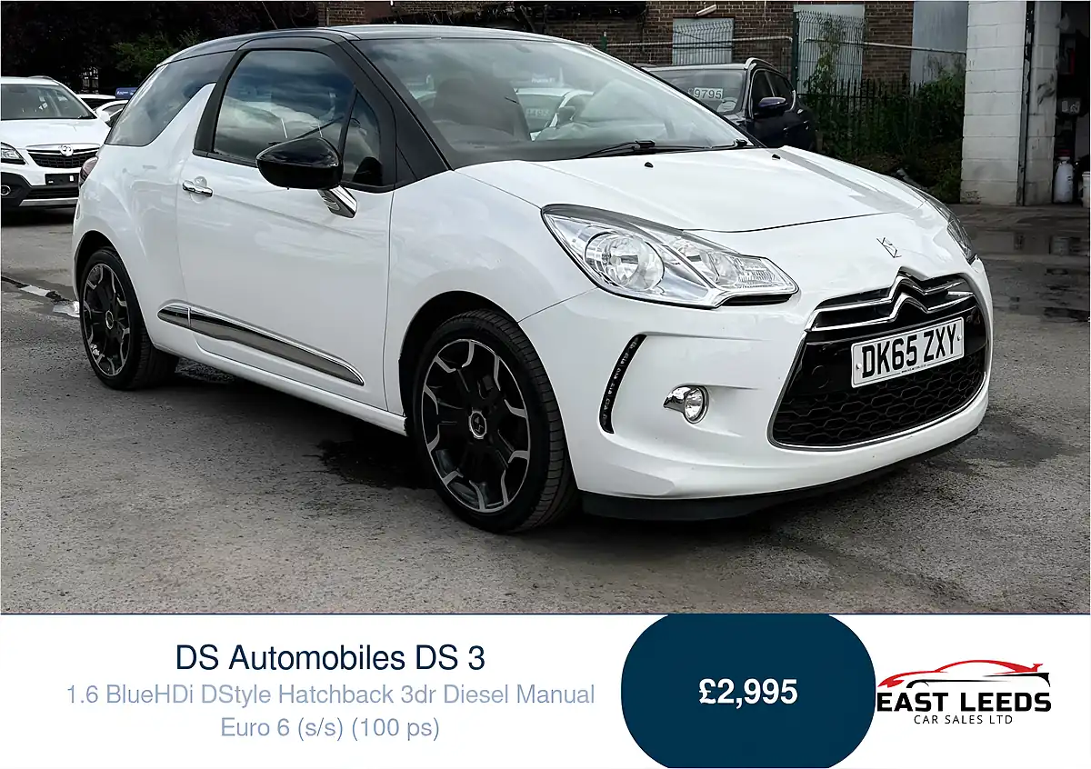 Used 2015 DS Automobiles DS 3 Dstyle White - Front View
