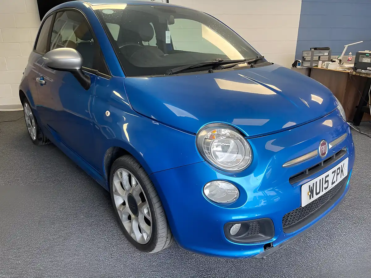 Used 2015 Fiat 500 S Blue - Front View