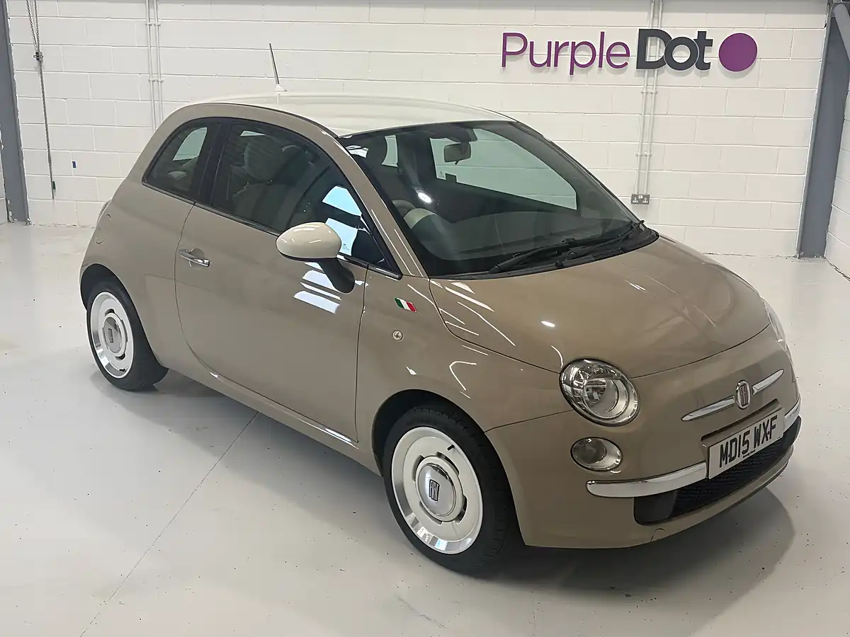 Used 2015 Fiat 500 Vintage 57 Brown - Front View
