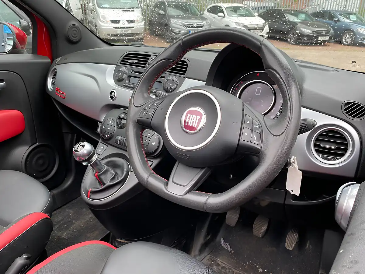 Used 2015 Fiat 500C S Red - Interior and Exterior details 12