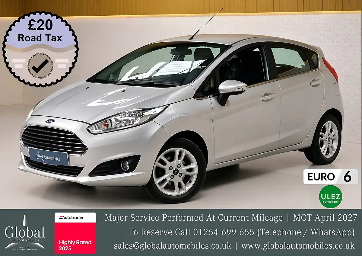Used 2015 Ford Fiesta Zetec Silver Metallic - Front View