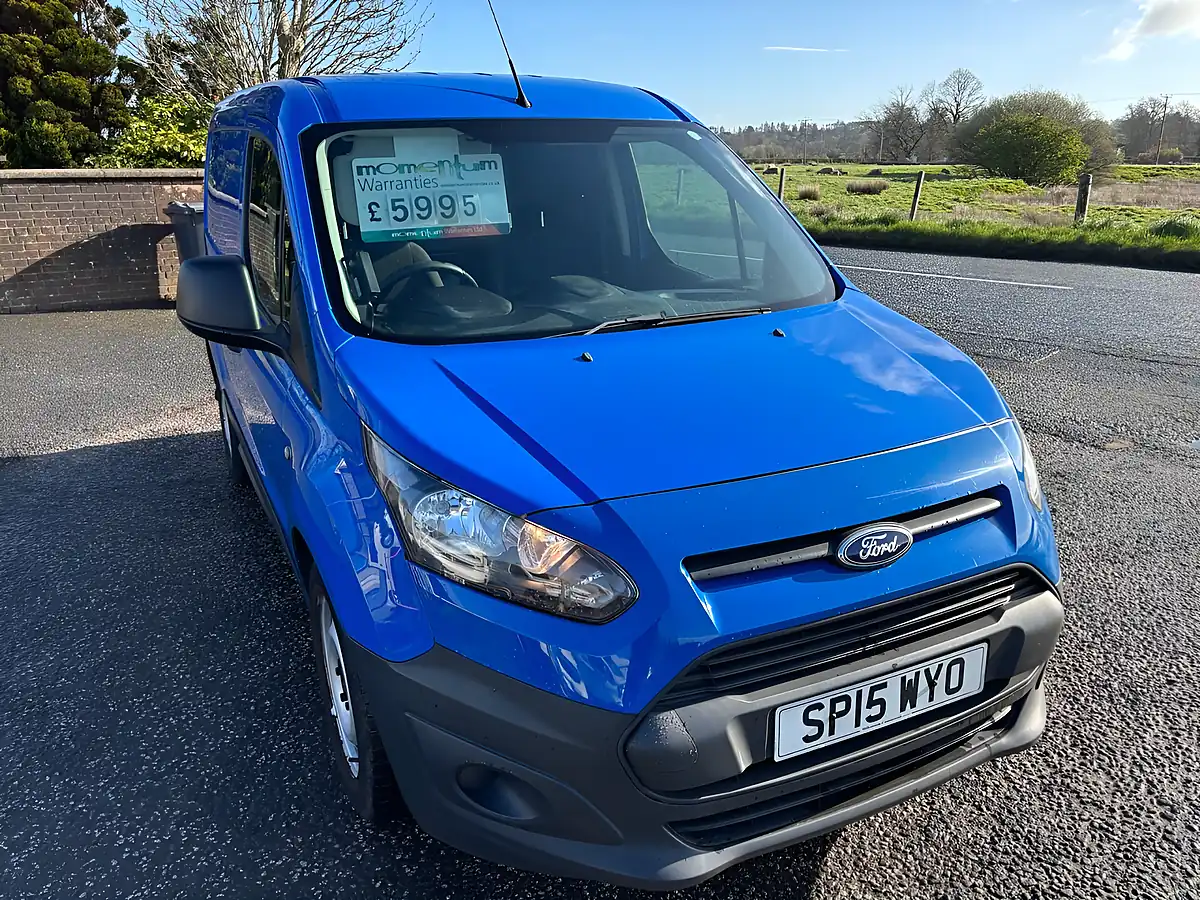 Used 2015 Ford Transit Connect 220 Panel Van Blue - Front View