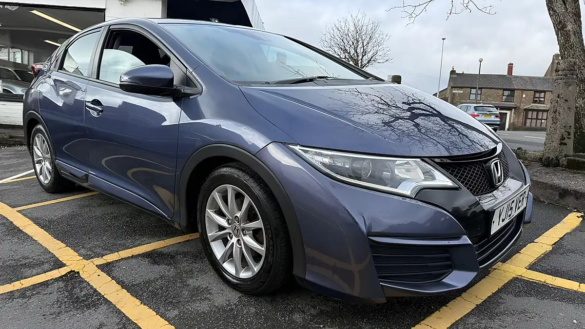 Used 2015 Honda Civic S Blue - Interior and Exterior details 5