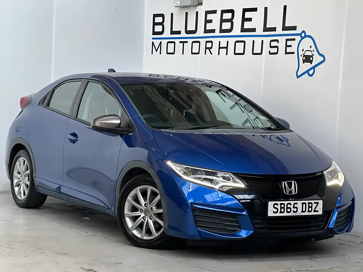 Used 2015 Honda Civic S Euro 6 (s/S) Blue - Front View