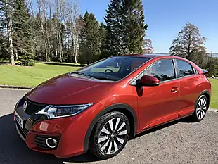 Used 2015 Honda Civic Se+ Metallic Burgundy Red - Interior and Exterior details 3