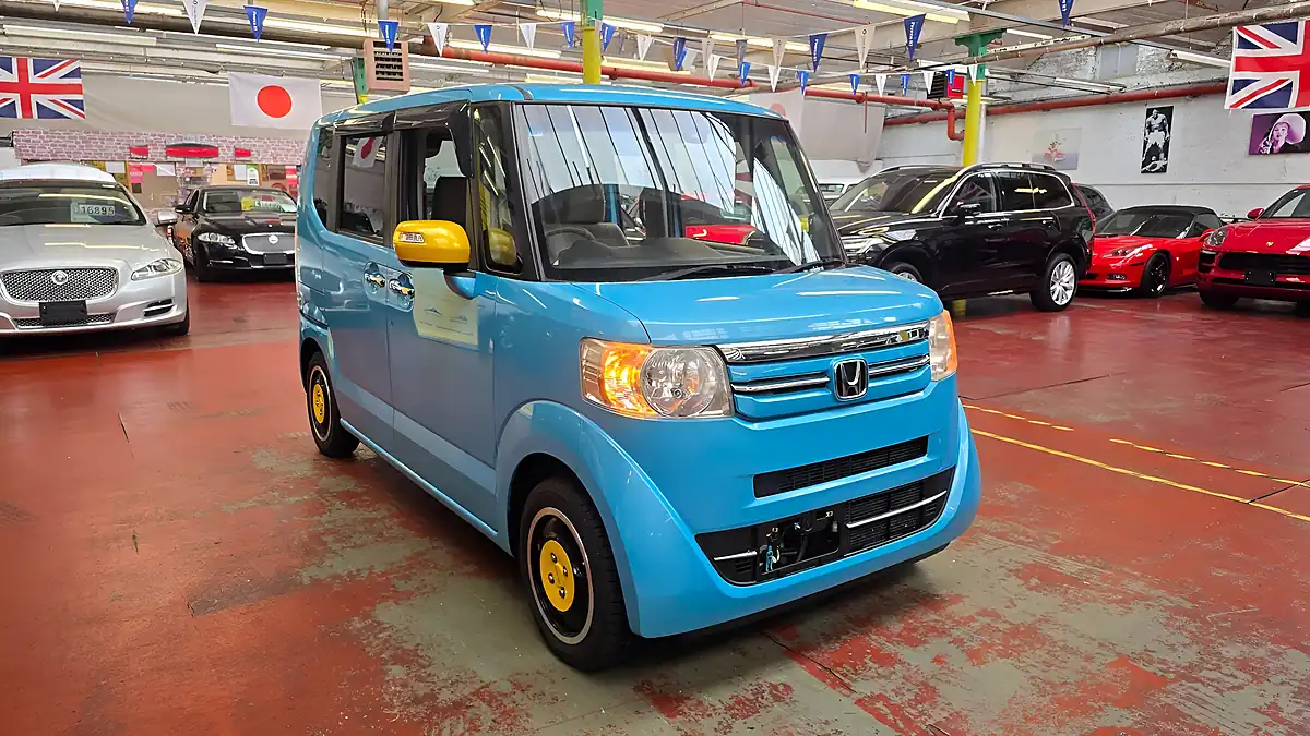 Used 2015 Honda N-Box Custom G L Blue - Interior and Exterior details 3