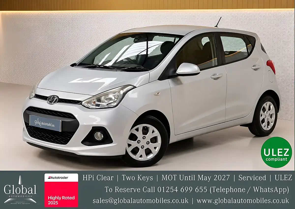 Used 2015 Hyundai I10 Se Sleek Silver Metallic - Front View