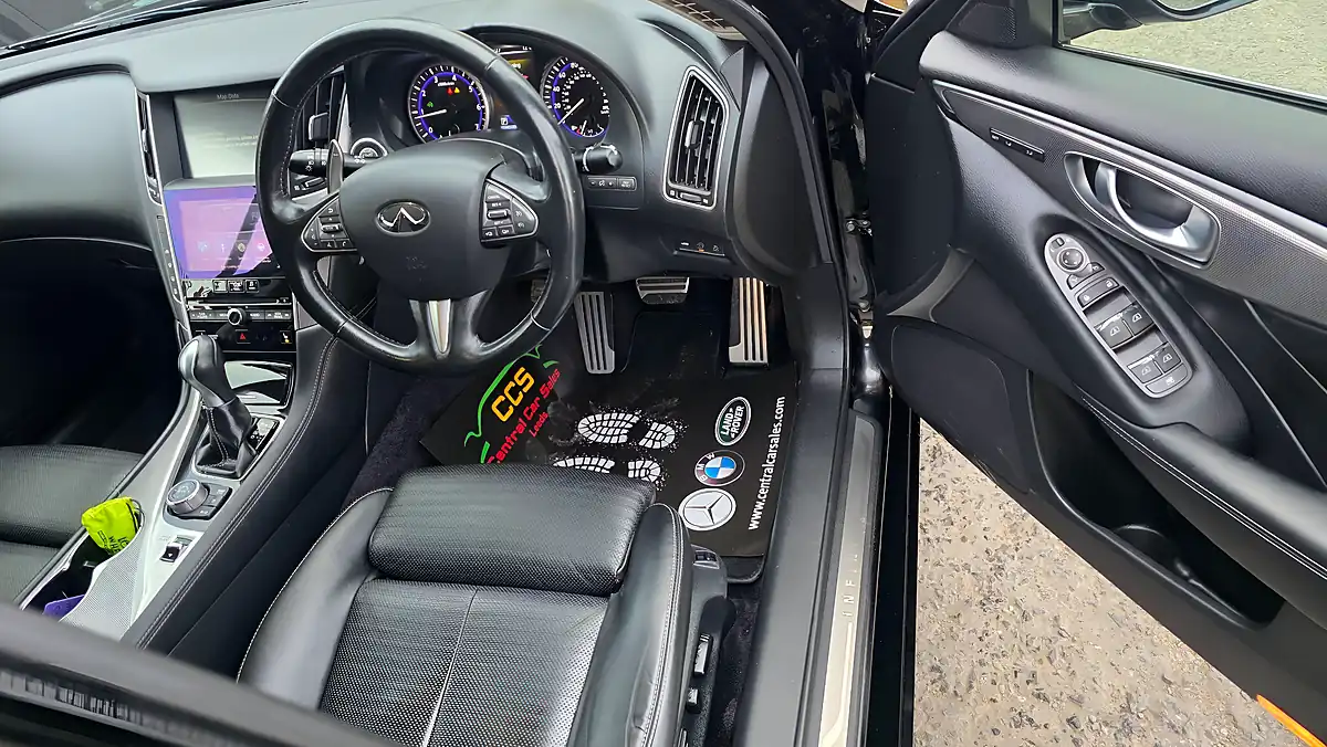 Used 2015 Infiniti Q50 Sport Black - Interior and Exterior details 12