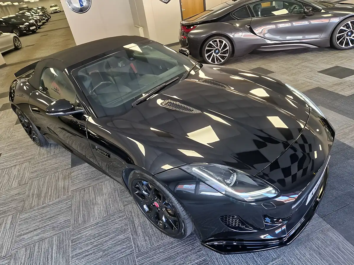 Used 2015 Jaguar F-Type Convertible Sanrorini Black Metallic - Interior and Exterior details 20