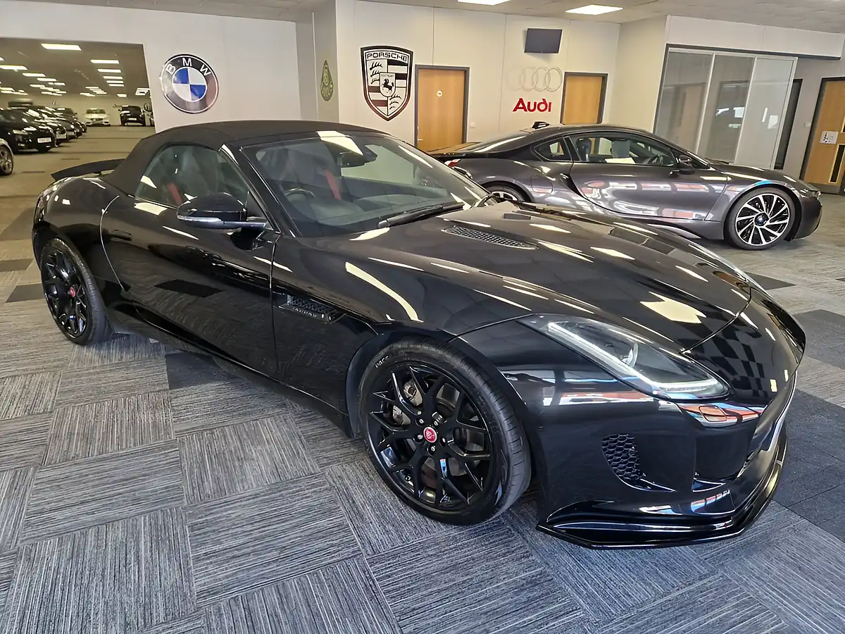 Used 2015 Jaguar F-Type Convertible Sanrorini Black Metallic - Interior and Exterior details 4