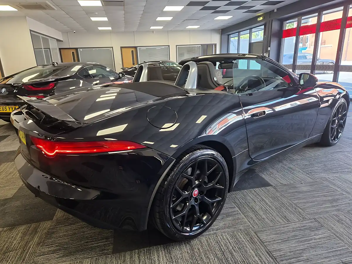 Used 2015 Jaguar F-Type Convertible Sanrorini Black Metallic - Interior and Exterior details 5