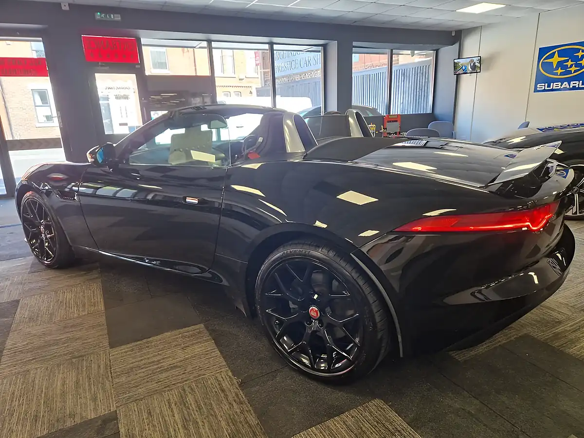 Used 2015 Jaguar F-Type Convertible Sanrorini Black Metallic - Interior and Exterior details 6