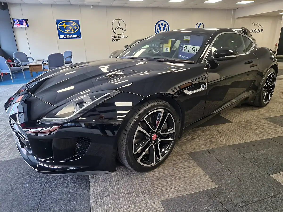 Used 2015 Jaguar F-Type S Black - Front View