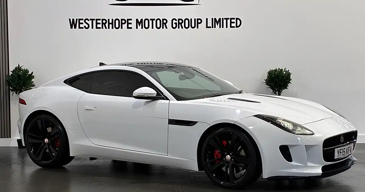 Used 2015 Jaguar F-Type White - Front View