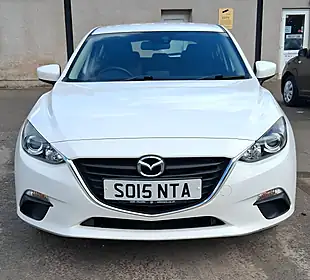 Used 2015 Mazda Mazda3 Se White - Interior and Exterior details 2