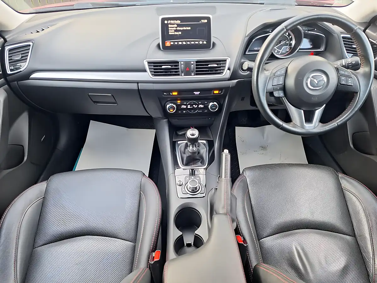 Used 2015 Mazda Mazda3 Sport Nav Red - Interior and Exterior details 9