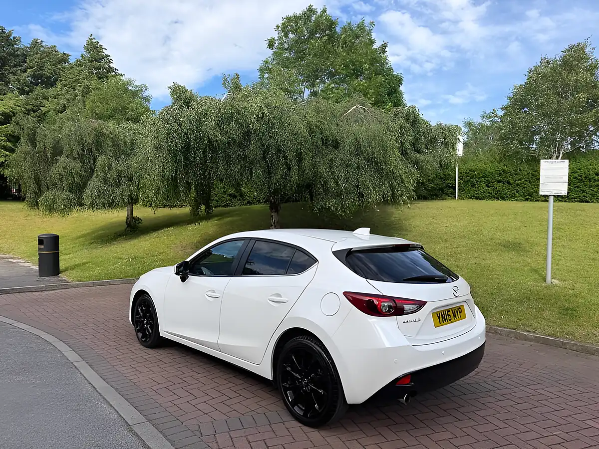 Used 2015 Mazda Mazda3 Sport Nav White - Interior and Exterior details 14