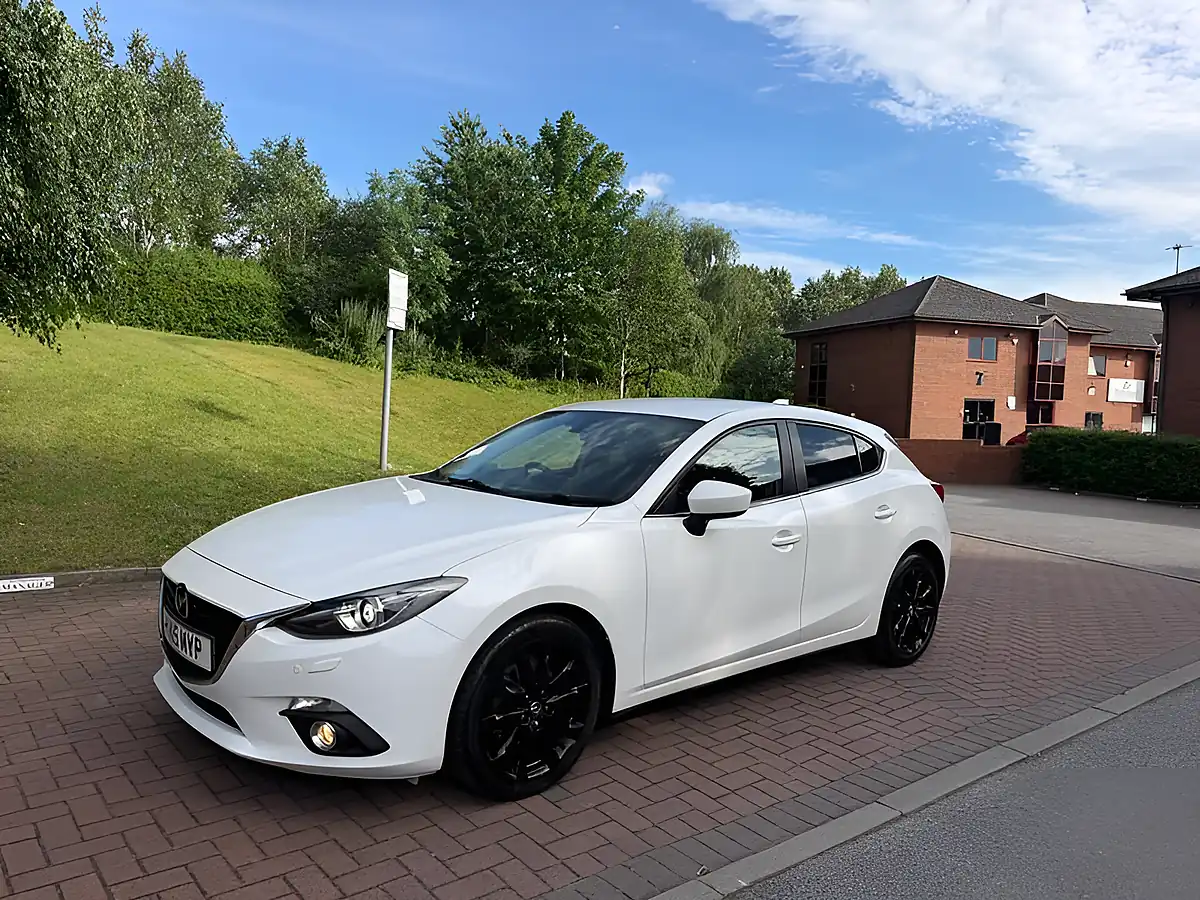 Used 2015 Mazda Mazda3 Sport Nav White - Interior and Exterior details 16
