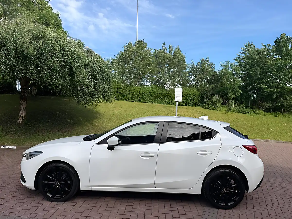 Used 2015 Mazda Mazda3 Sport Nav White - Interior and Exterior details 4