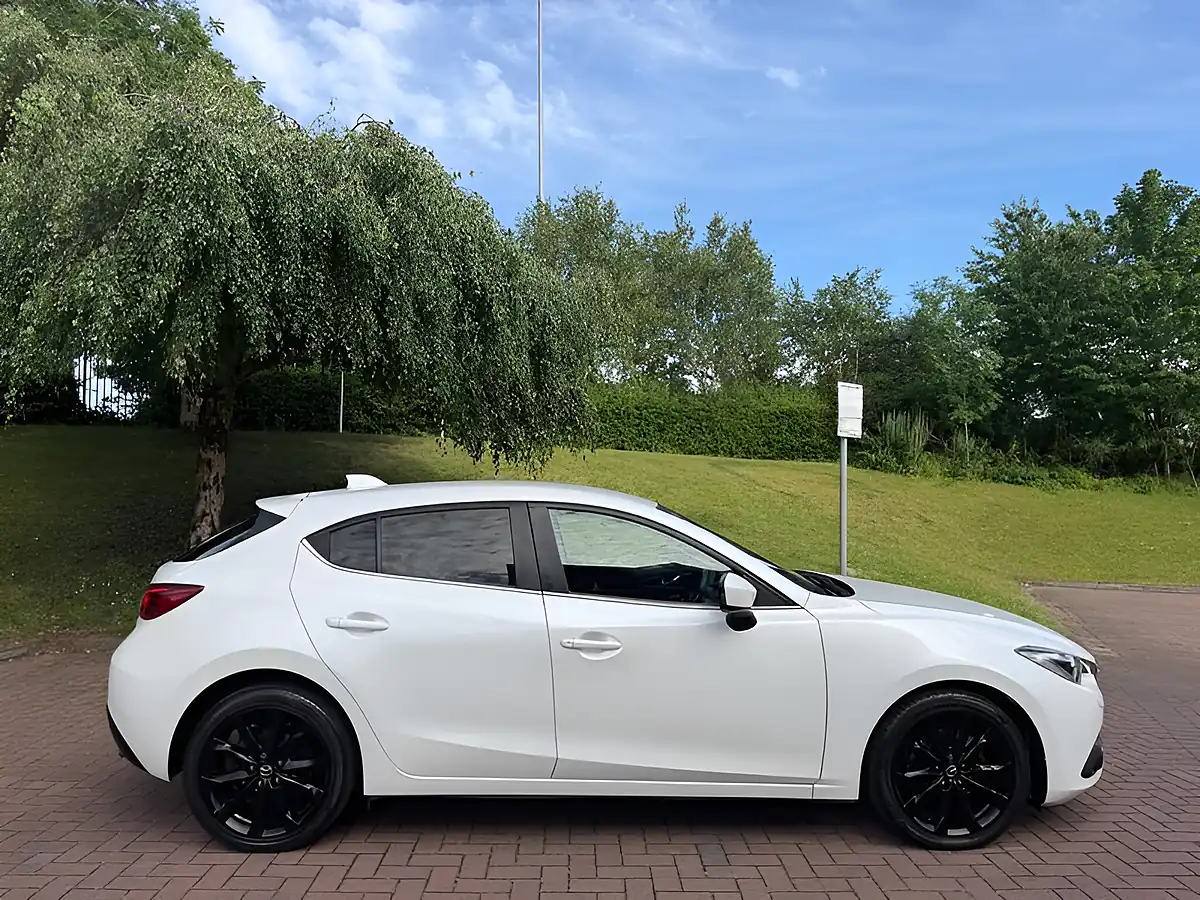 Used 2015 Mazda Mazda3 Sport Nav White - Interior and Exterior details 6