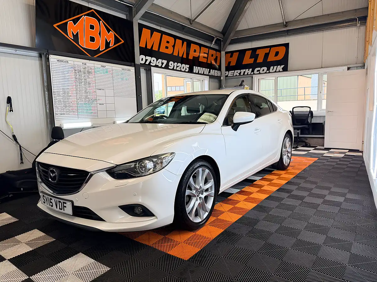 Used 2015 Mazda Mazda6 Sport Nav White - Interior and Exterior details 3