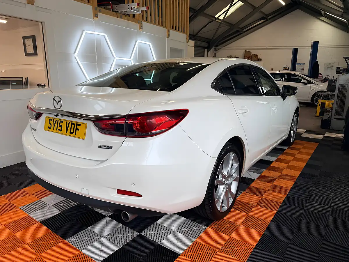 Used 2015 Mazda Mazda6 Sport Nav White - Interior and Exterior details 5