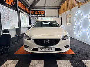 Used 2015 Mazda Mazda6 Sport Nav White - Interior and Exterior details 9