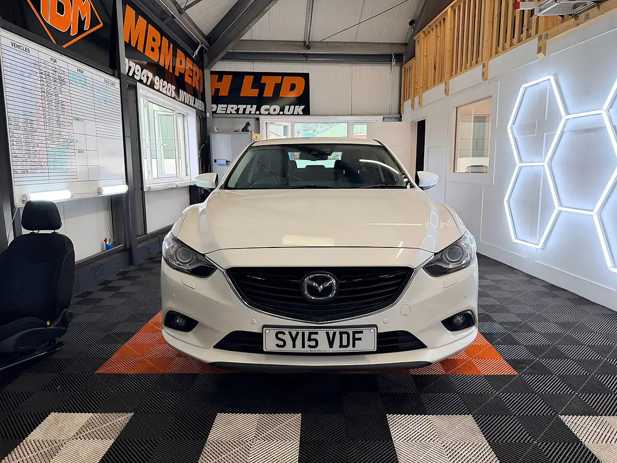 Used 2015 Mazda Mazda6 Sport Nav White - Interior and Exterior details 9